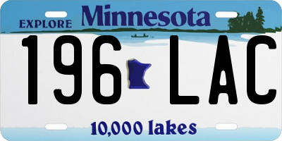 MN license plate 196LAC