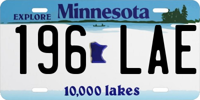 MN license plate 196LAE