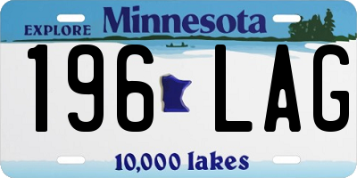 MN license plate 196LAG