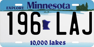 MN license plate 196LAJ