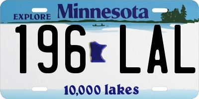 MN license plate 196LAL