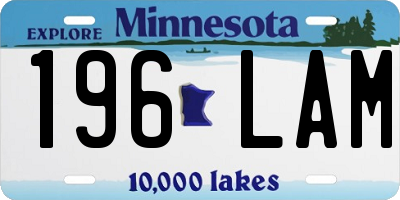 MN license plate 196LAM