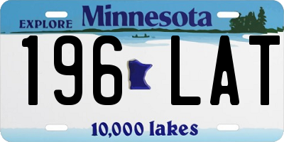 MN license plate 196LAT