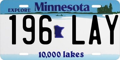 MN license plate 196LAY