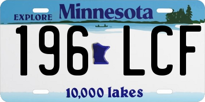 MN license plate 196LCF