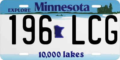 MN license plate 196LCG