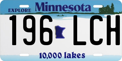MN license plate 196LCH