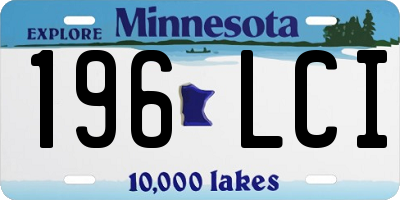 MN license plate 196LCI