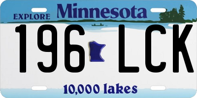 MN license plate 196LCK