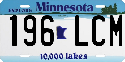 MN license plate 196LCM