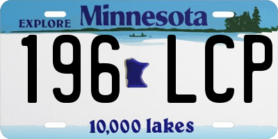 MN license plate 196LCP