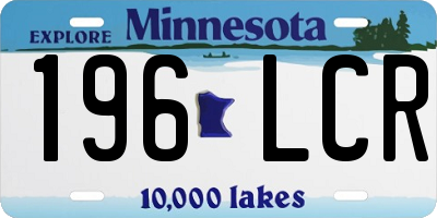 MN license plate 196LCR