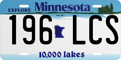 MN license plate 196LCS