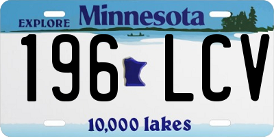 MN license plate 196LCV