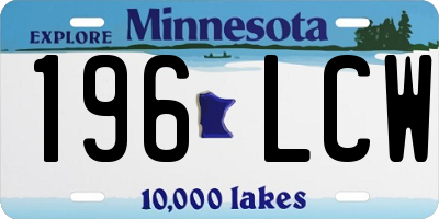 MN license plate 196LCW