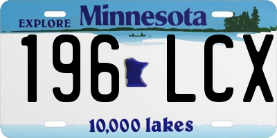 MN license plate 196LCX