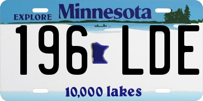 MN license plate 196LDE