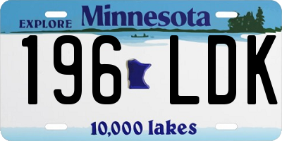 MN license plate 196LDK
