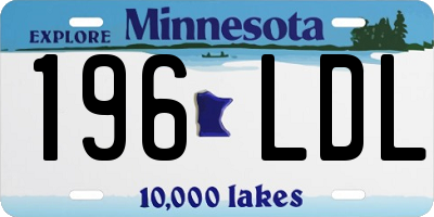 MN license plate 196LDL