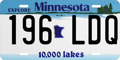 MN license plate 196LDQ