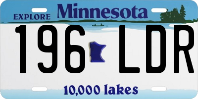 MN license plate 196LDR