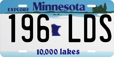 MN license plate 196LDS