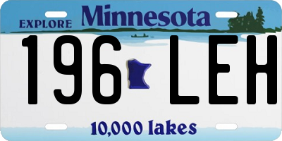 MN license plate 196LEH