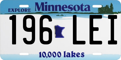 MN license plate 196LEI