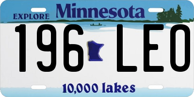 MN license plate 196LEO