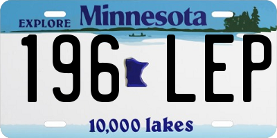 MN license plate 196LEP