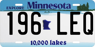 MN license plate 196LEQ