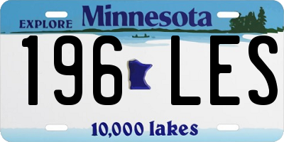 MN license plate 196LES
