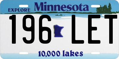 MN license plate 196LET
