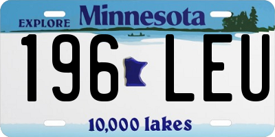 MN license plate 196LEU