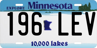 MN license plate 196LEV