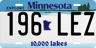 MN license plate 196LEZ