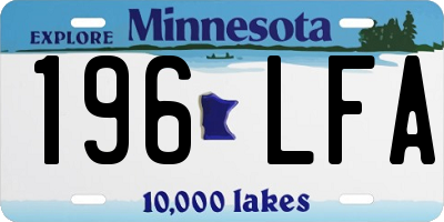 MN license plate 196LFA