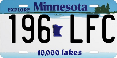 MN license plate 196LFC