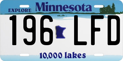 MN license plate 196LFD