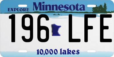 MN license plate 196LFE