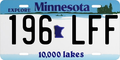 MN license plate 196LFF