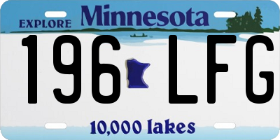 MN license plate 196LFG