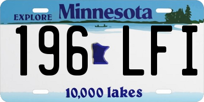 MN license plate 196LFI