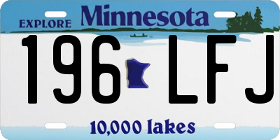 MN license plate 196LFJ