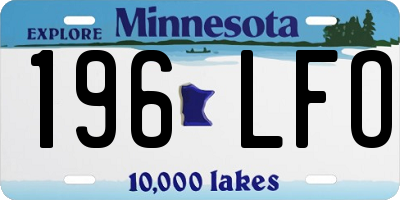 MN license plate 196LFO