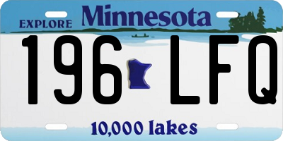 MN license plate 196LFQ