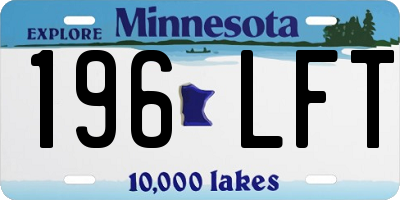 MN license plate 196LFT