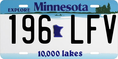 MN license plate 196LFV