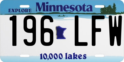 MN license plate 196LFW