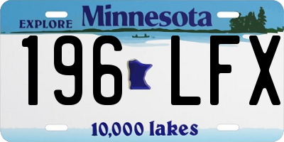 MN license plate 196LFX